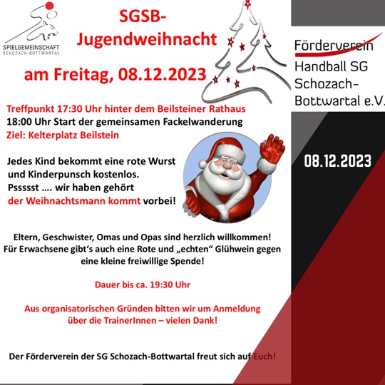 Einladung zu Kinderkelterweihnacht der SGSB