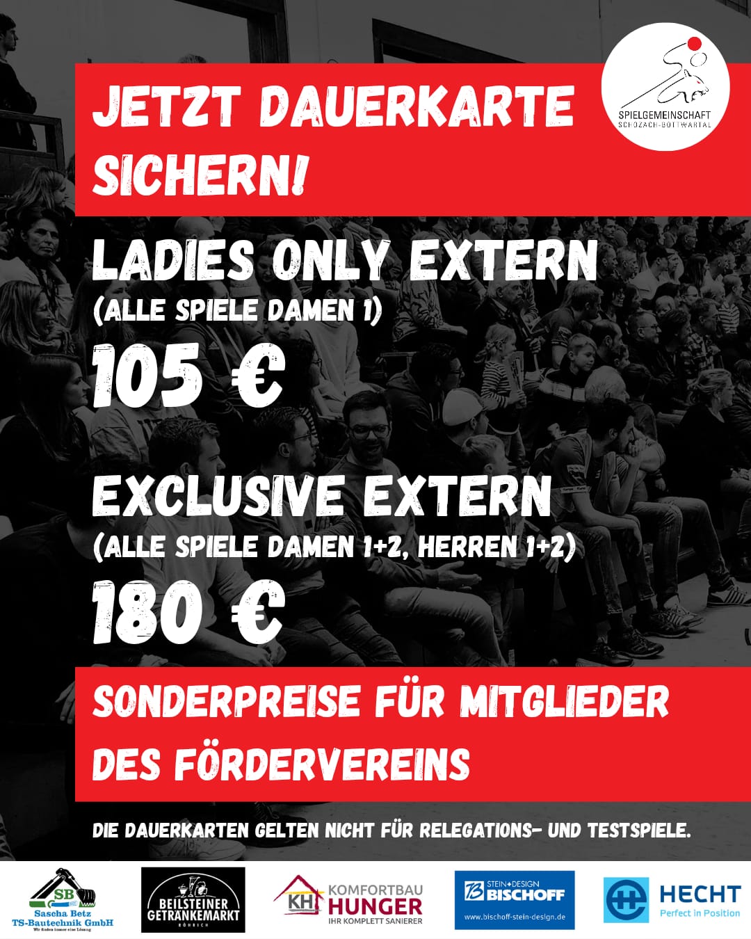 Dauerkarten für die Saison 25/26
