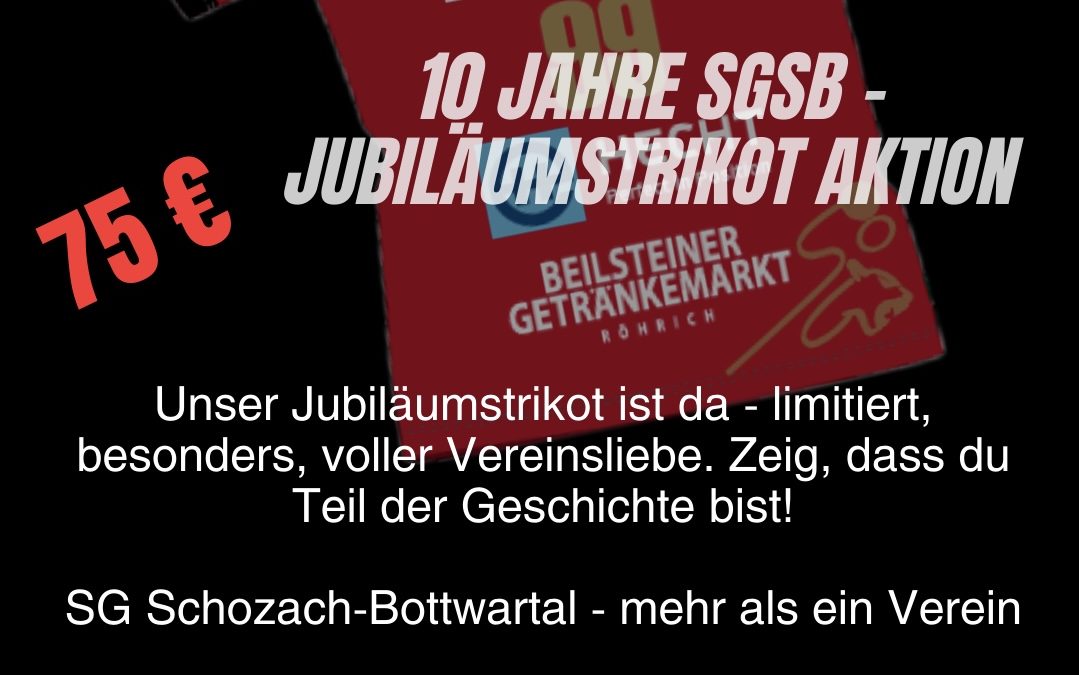 Jubiläumstrikot – weitere Bestellaktion